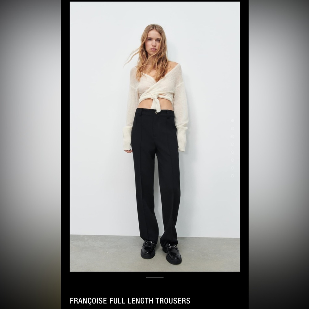 Zara Black Full Length Trousers